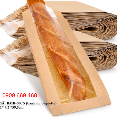 TÚI GIẤY KRAFT CÓ CỬA SỔ PET – BAO BÌ ĐỰNG BÁNH & THỰC PHẨM CHO BAKERY, CỬA HÀNG THỰC PHẨM